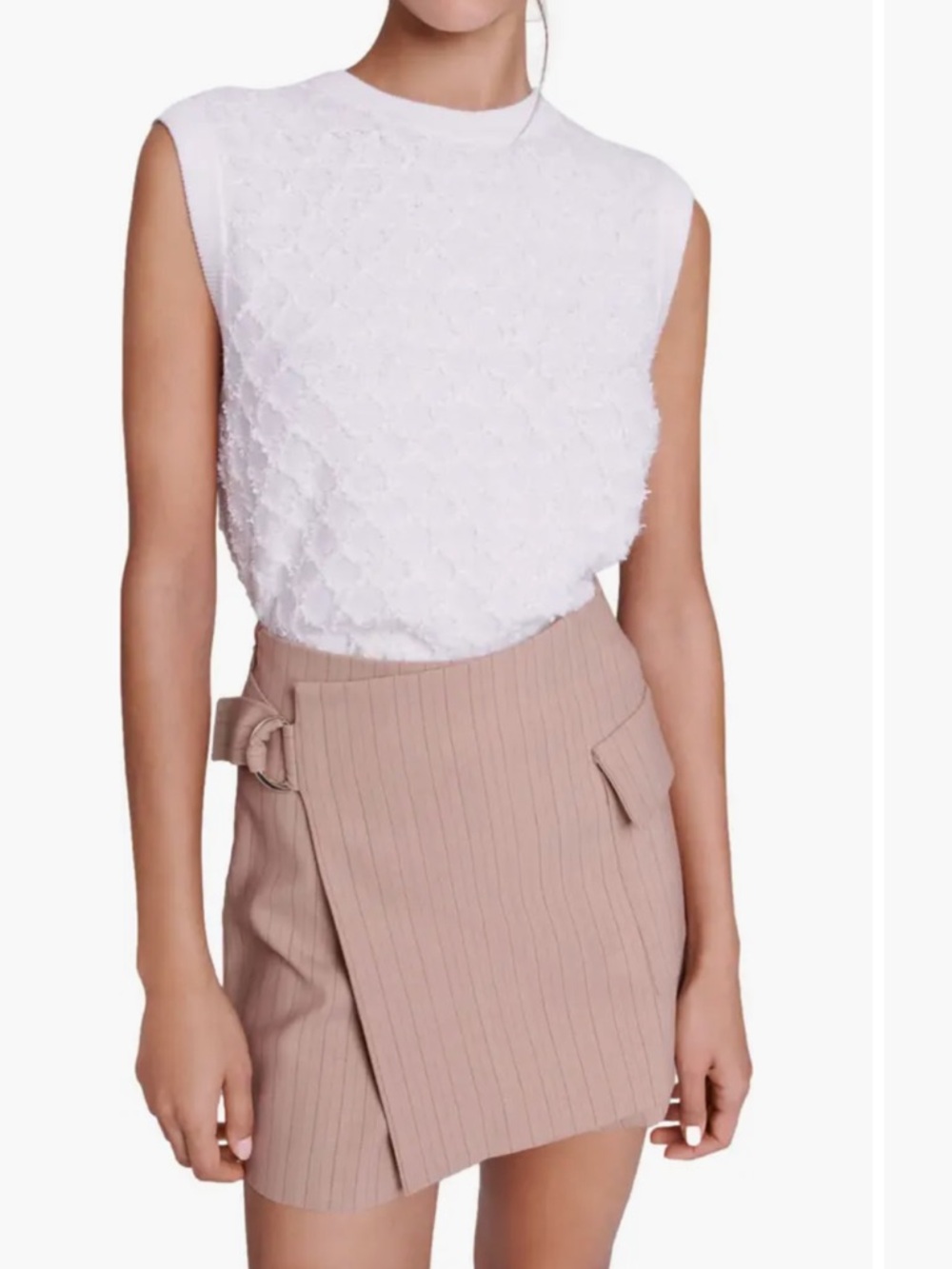 MAJE Asymmetrical Wrap Mini Skort